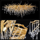 Doris Crystal Rectangular Branch Chandelier L45"-Chandelier-Blushlighting