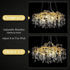 Doris Crystal Round Branch Chandelier 23.5"D Gold-Chandelier-Blushlighting