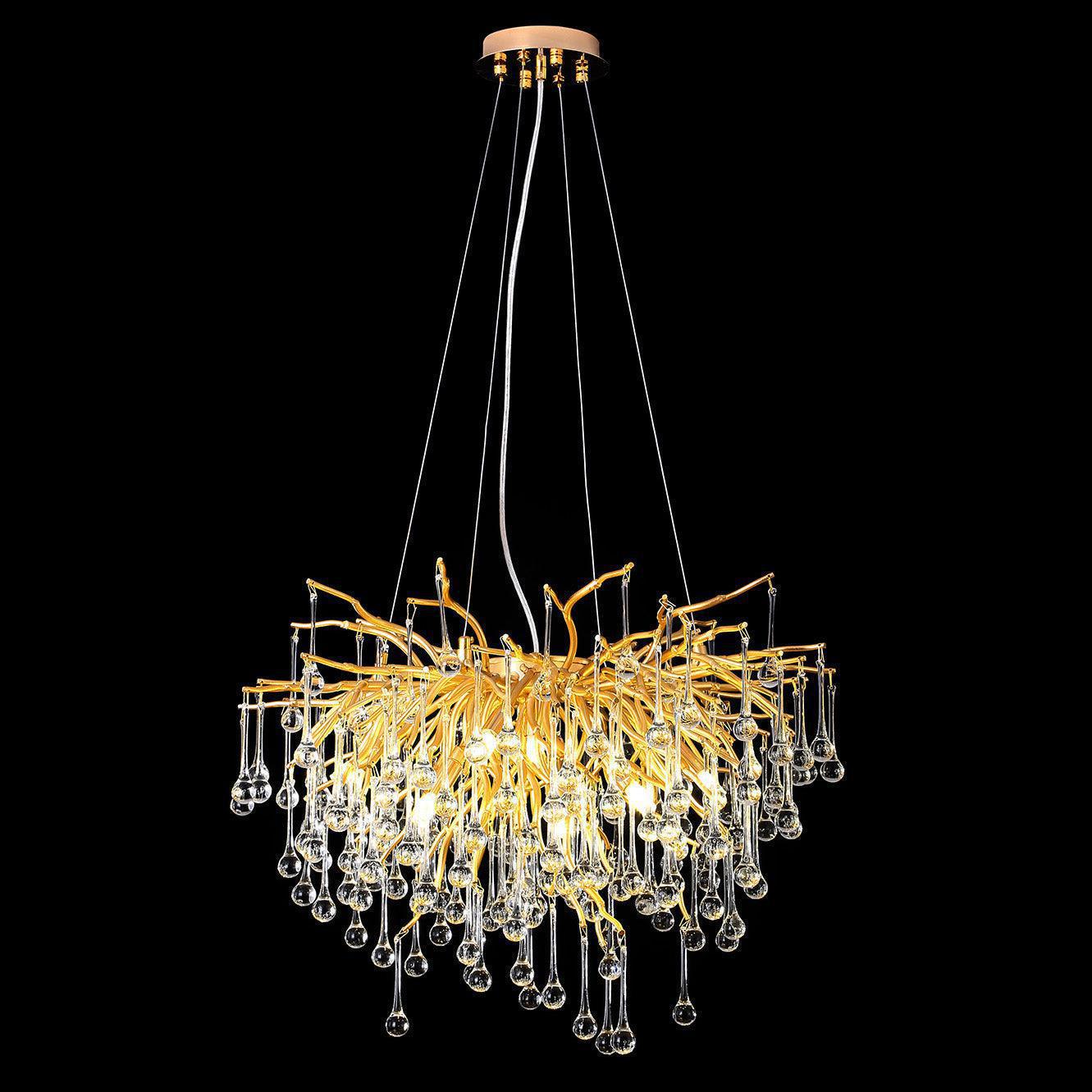 Doris Rain Branch Chandelier 23.5"D Gold-Chandelier-Blushlighting