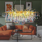 Doris Rain Crystal Branch Chandelier 54"L-Chandelier-Blushlighting