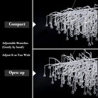 Doris Rectangle Branch Chandelier 45"L Silver-Chandelier-Blushlighting