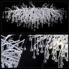 Doris Rectangle Branch Chandelier 45"L Silver-Chandelier-Blushlighting