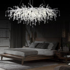 Doris Rectangle Branch Chandelier 45"L Silver-Chandelier-Blushlighting