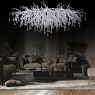 Doris Rectangle Branch Chandelier 45"L Silver-Chandelier-Blushlighting