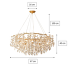 Doris Round Modern Branch Chandeliers-Chandeliers-Blushlighting
