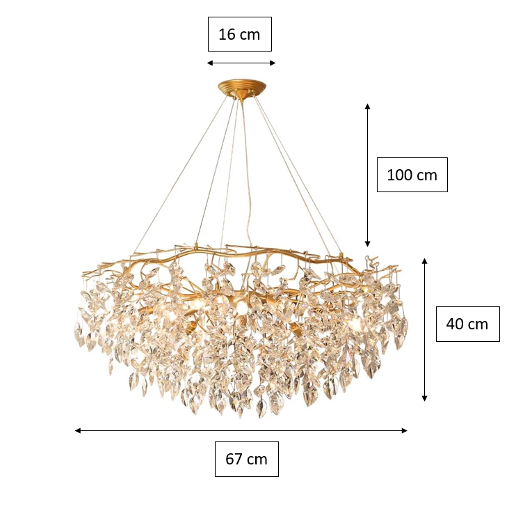 Doris Round Modern Branch Chandeliers-Chandeliers-Blushlighting