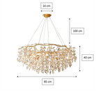 Doris Round Modern Branch Chandeliers-Chandeliers-Blushlighting