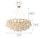 Doris Round Modern Branch Chandeliers-Chandeliers-Blushlighting