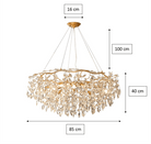 Doris Round Modern Branch Chandeliers - Diameter 67 cm x Height 40 cmWarm LightBlushlighting