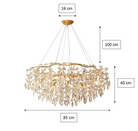 Doris Round Modern Branch Chandeliers-Chandeliers-Blushlighting