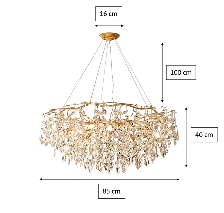 Doris Round Modern Branch Chandeliers-Chandeliers-Blushlighting
