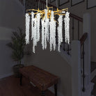 Doris White Crystal Branch Chandelier 20.5"D-Chandelier-Blushlighting