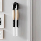Double Head Antonia Horsehair Sconce - Dia 18cm x H 67cm / ∅ 7.1″ x H 26.4″Blackened BrassPalominoBlushlighting