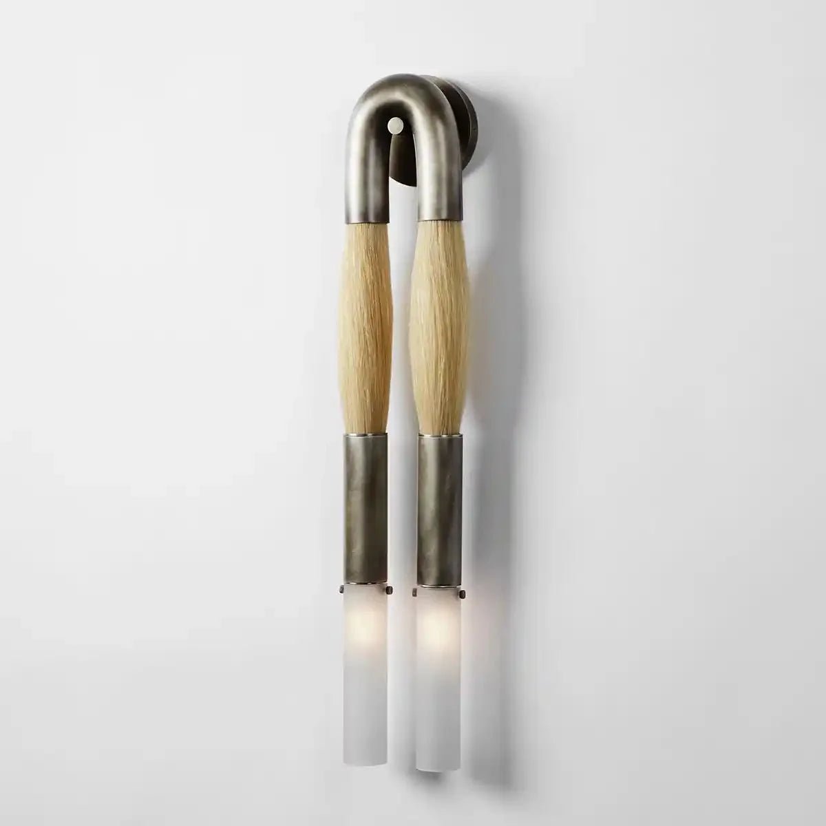 Double Head Antonia Horsehair Sconce - Dia 14cm X H 78cm / ∅ 5.5″ X H 30″Oil - Rubbed BronzePalominoBlushlighting