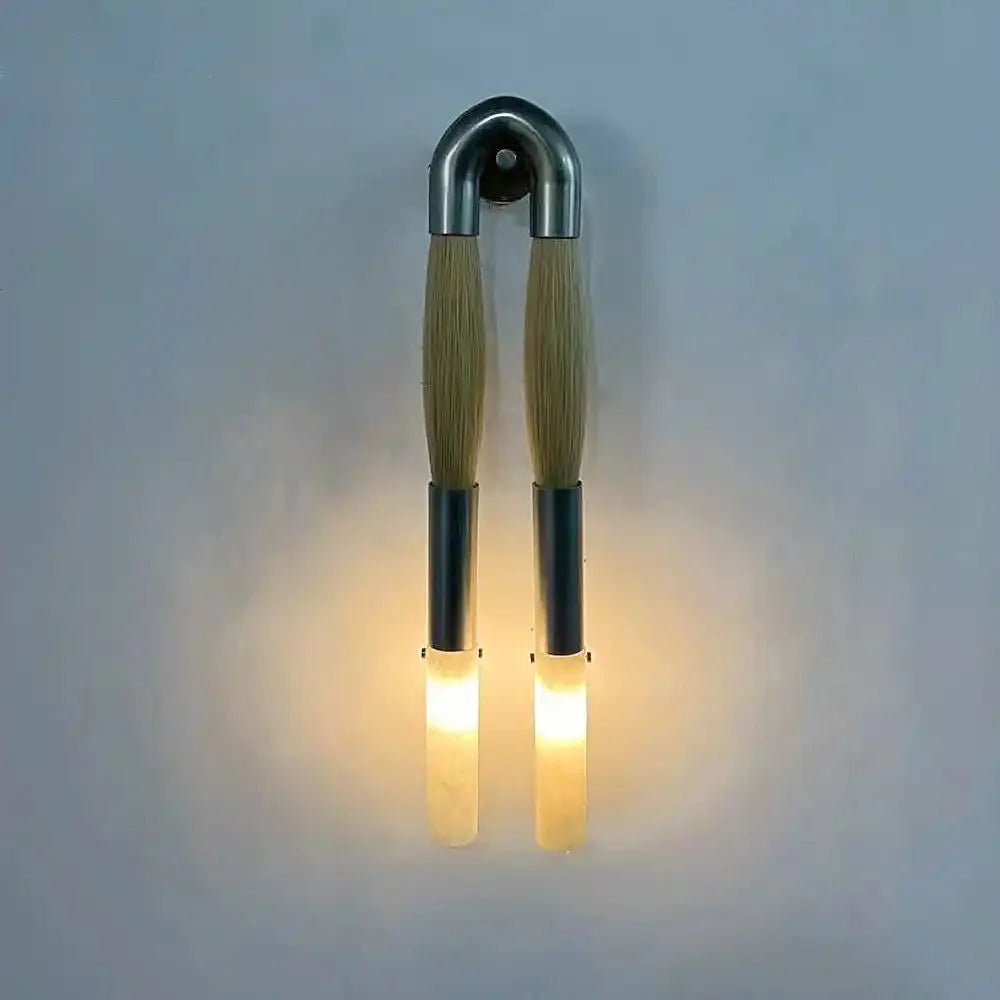 Double Head Antonia Horsehair Sconce - Dia 14cm X H 78cm / ∅ 5.5″ X H 30″Oil - Rubbed BronzePalominoBlushlighting