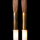 Double Head Antonia Horsehair Sconce - Dia 14cm X H 78cm / ∅ 5.5″ X H 30″Aged BrassPalominoBlushlighting