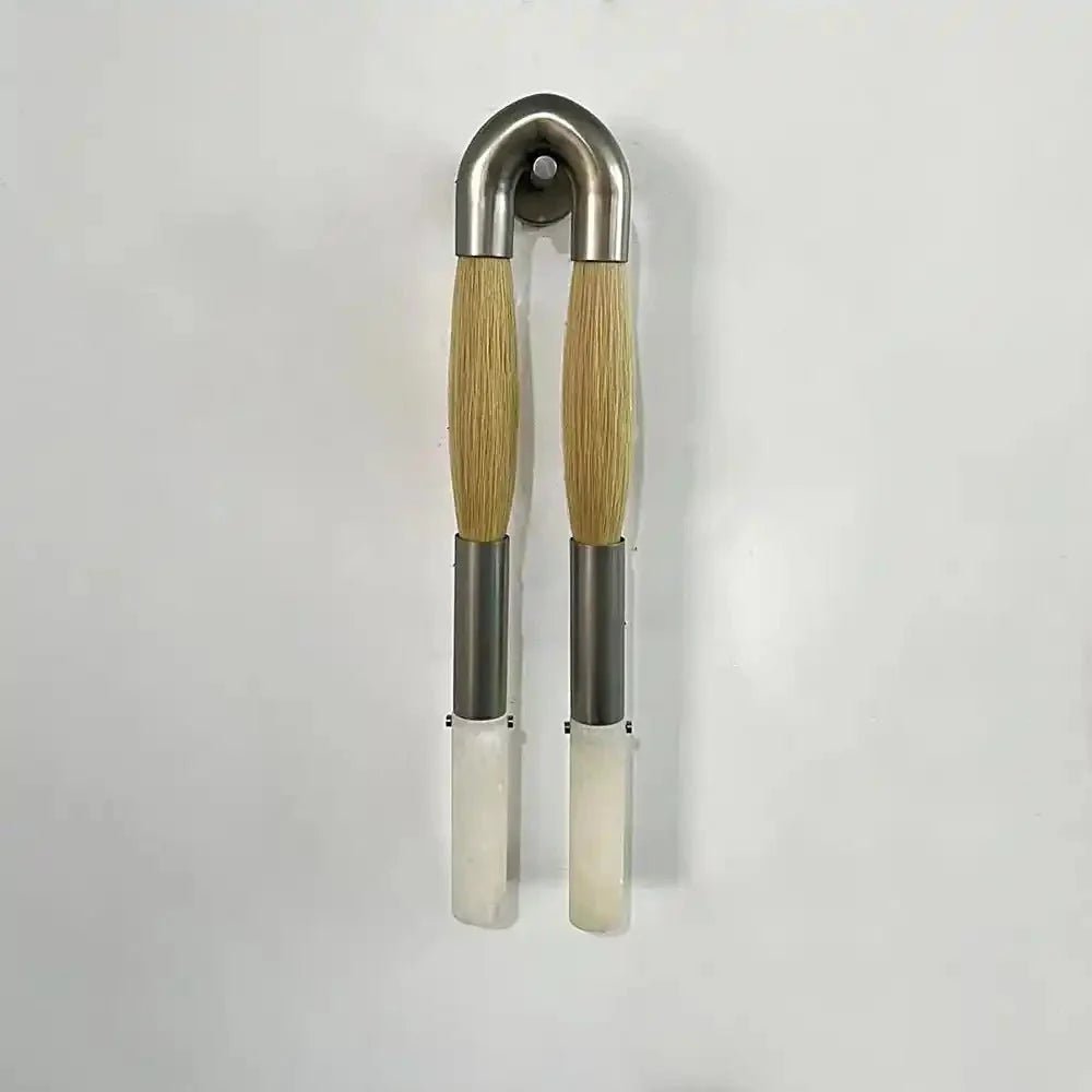 Double Head Antonia Horsehair Sconce - Dia 14cm X H 78cm / ∅ 5.5″ X H 30″Oil - Rubbed BronzePalominoBlushlighting