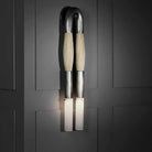 Double Head Antonia Horsehair Sconce - Dia 14cm X H 78cm / ∅ 5.5″ X H 30″Tarnished SilverPalominoBlushlighting