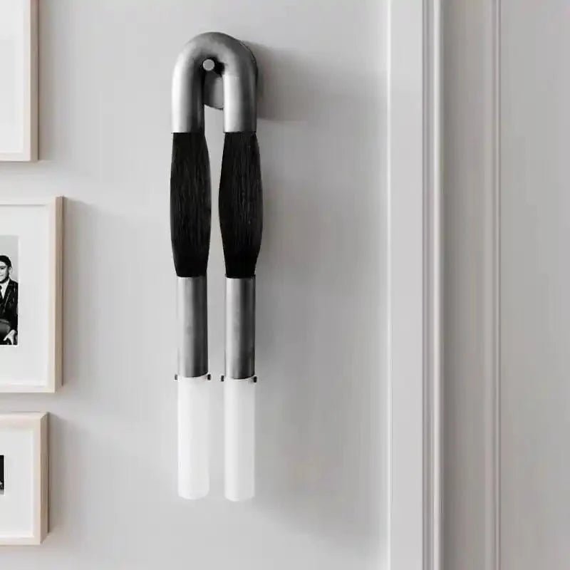 Double Head Antonia Horsehair Sconce - Dia 14cm X H 78cm / ∅ 5.5″ X H 30″Oil - Rubbed BronzeJet BlackBlushlighting