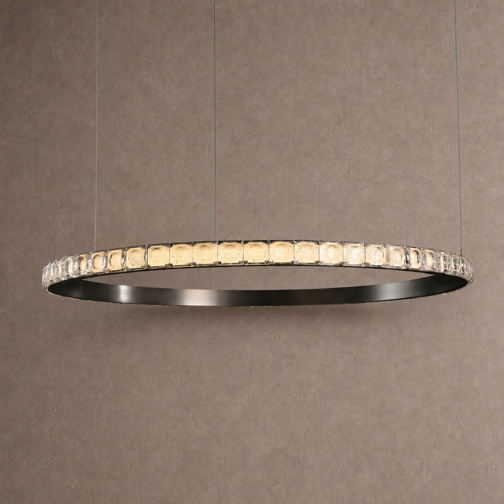 Drake Single-Ring Crystal Chandelier - Ø41.7" × H2.2" (Ø106 × H5.5 cm)Blushlighting
