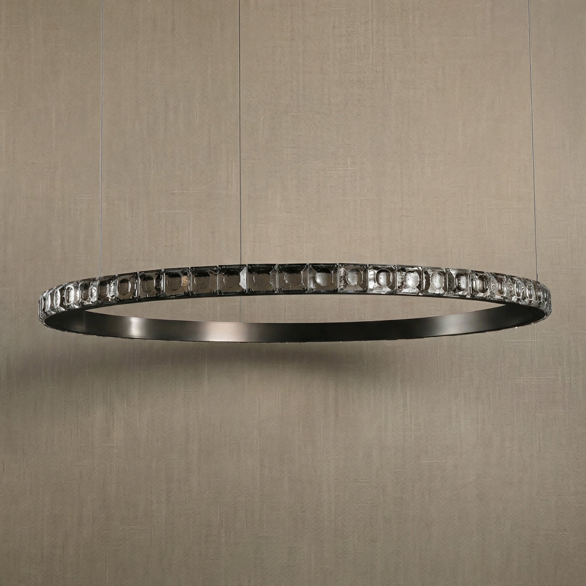 Drake Single-Ring Crystal Chandelier - Ø41.7" × H2.2" (Ø106 × H5.5 cm)Blushlighting