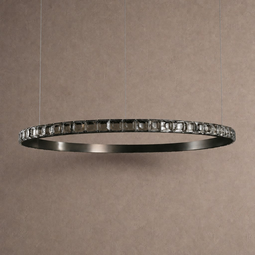 Drake Single-Ring Crystal Chandelier - Ø41.7" × H2.2" (Ø106 × H5.5 cm)Blushlighting