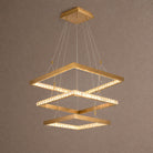 Drake Triple-Tier Square Crystal Chandelier 40.9" W - Blushlighting