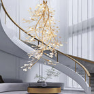 Drooping Ceramic Ginkgo Leaf Chandelier - SizeABlushlighting