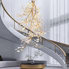 Drooping Ceramic Ginkgo Leaf Chandelier-chandeliers for dining room,chandeliers for stairways,chandeliers for foyer,chandeliers for bedrooms,chandeliers for kitchen,chandeliers for living room-Blushlighting