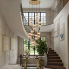 Duo Alabaster Pendant Lamp - 1 heads ∅ 5.9″ x H 16.9″Bronze & WhiteWarm LightBlushlighting