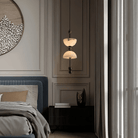 Duo Alabaster Pendant Lamp - 1 heads ∅ 5.9″ x H 16.9″Bronze & WhiteWarm LightBlushlighting