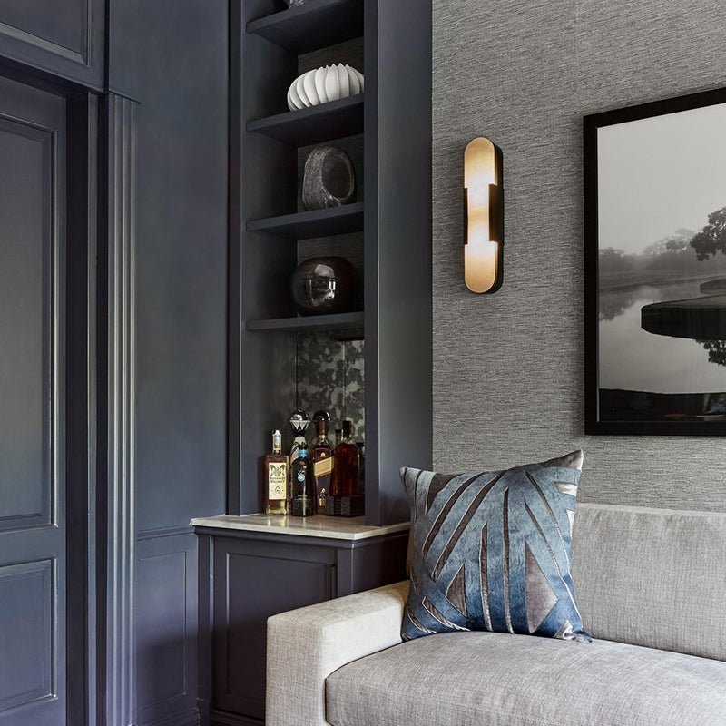 Eartha Modern Alabaster Bedroom Sconce, Indoor Wall Light - Polished Nickel20"H*4.25"WBlushlighting