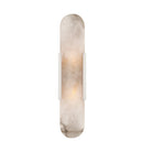 Eartha Modern Alabaster Bedroom Sconce, Indoor Wall Light - Polished Nickel20"H*4.25"WBlushlighting