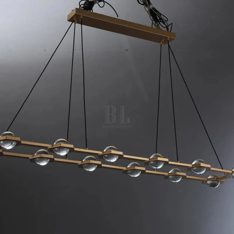 Eclatant Rectangular Chandelier 54" 72"-Blushlighting
