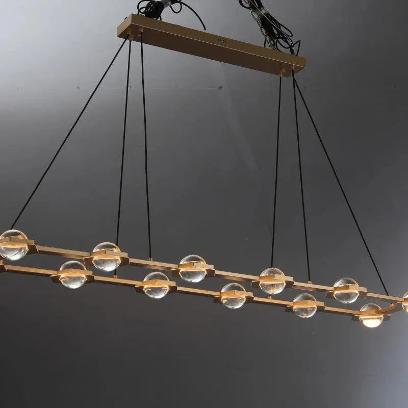 Eclatant Rectangular Chandelier 54" 72"-Blushlighting