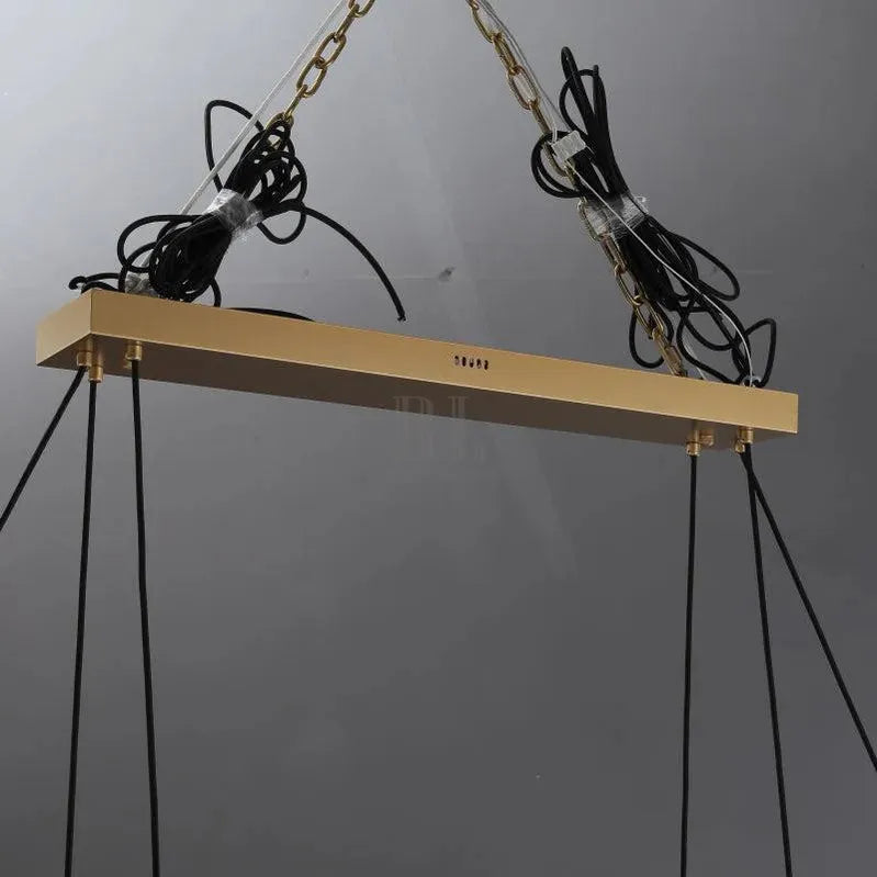 Eclatant Rectangular Chandelier 54" 72"-Blushlighting