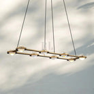 Eclatent Rectangular Chandelier 54" 72"-54"W x 16¼"D x 3½"H-Lacquered Burnished Brass-