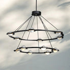 Eclatent 2-Tier Round Chandelier 48" 60"-48'' 2-Tier Round-Matte Black-
