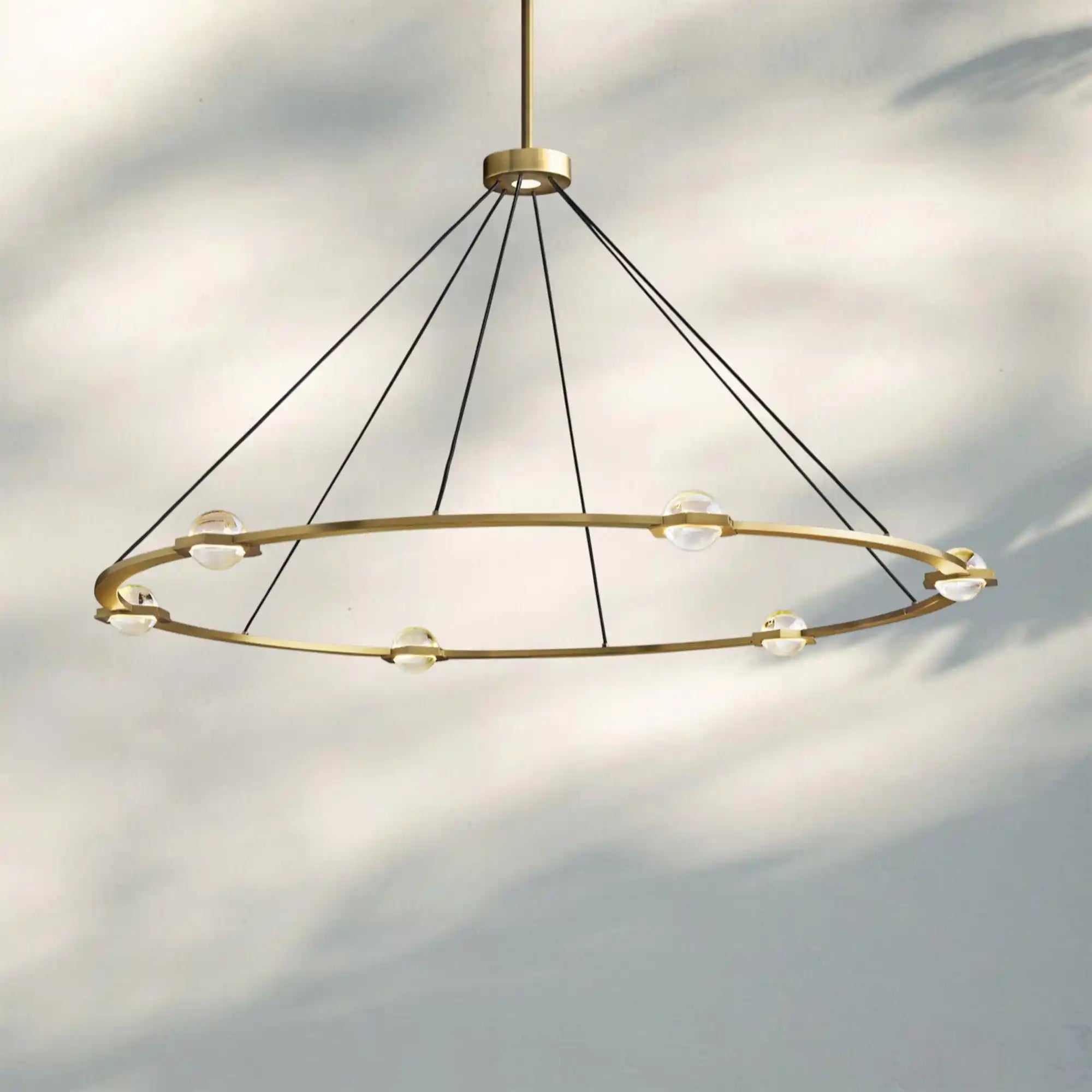 Eclatent Round Chandelier 36'' 48'' 60''-60''-Brass-