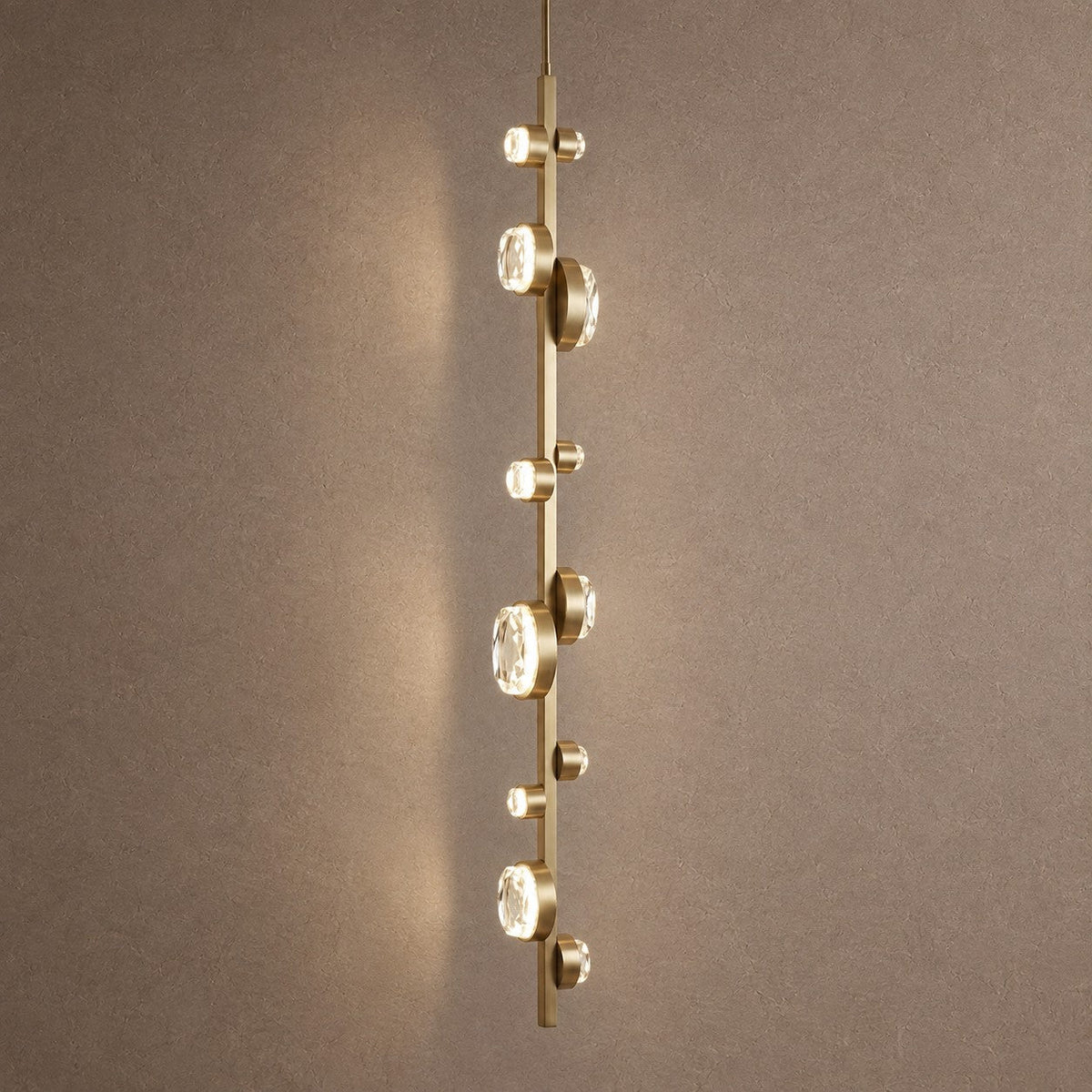 Eclipse Round Crystal Modern Chandelier - Ø30.7" × H5.5" (Ø78 × H14 cm)Blushlighting