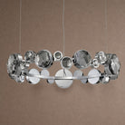 Eclipse Round Crystal Modern Chandelier - Ø30.7" × H5.5" (Ø78 × H14 cm)Blushlighting