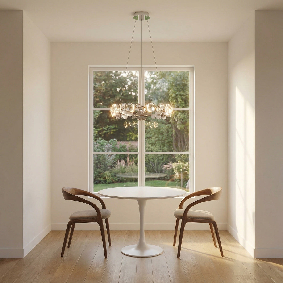 Eclipse Round Crystal Modern Chandelier - Ø30.7" × H5.5" (Ø78 × H14 cm)Blushlighting
