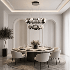 Eclipse Two Ring Modern Crystal Chandelier - Blushlighting