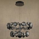 Eclipse Two Ring Modern Crystal Chandelier - Blushlighting