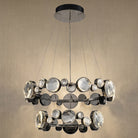 Eclipse Two Ring Modern Crystal Chandelier - Blushlighting