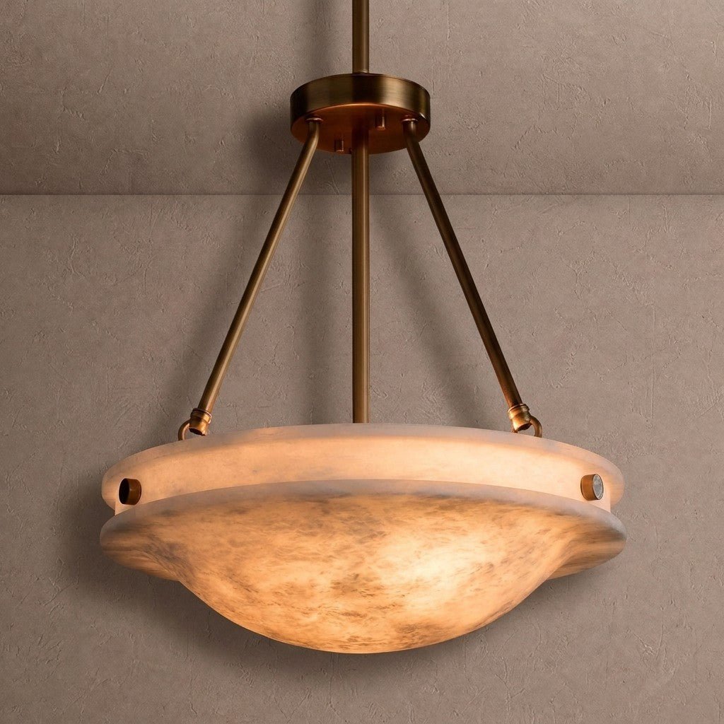 Edith Alabaster Stone Pendant Light - Alabaster18"Blushlighting