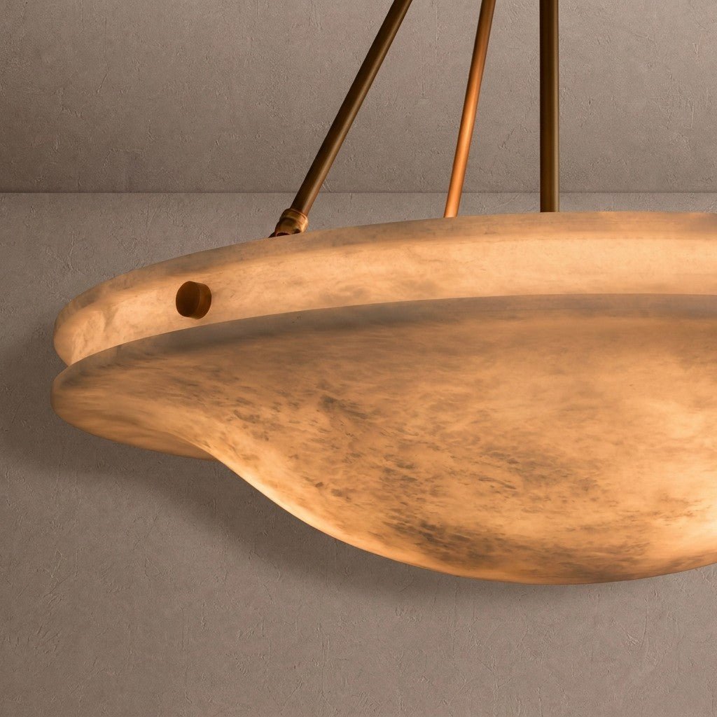 Edith Alabaster Stone Pendant Light - Alabaster30"Blushlighting