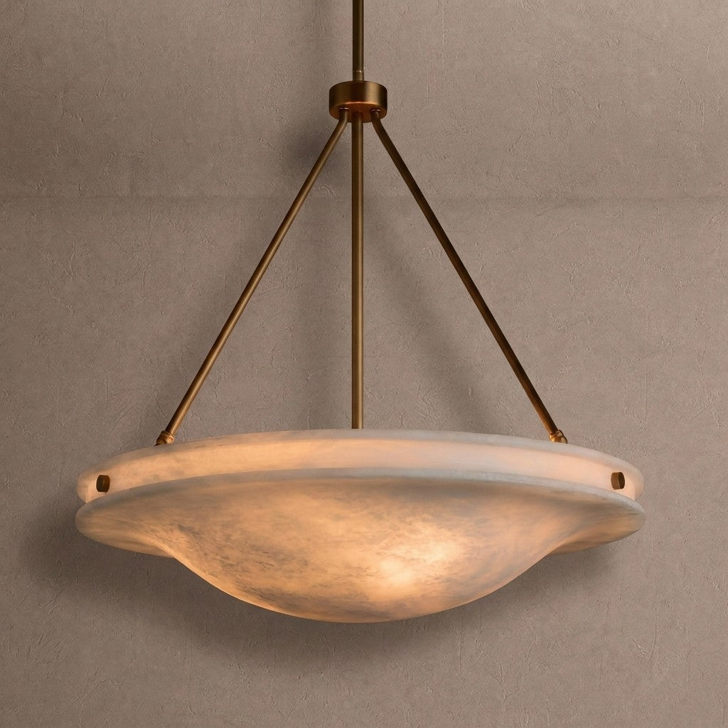 Edith Alabaster Stone Pendant Light - Alabaster30"Blushlighting