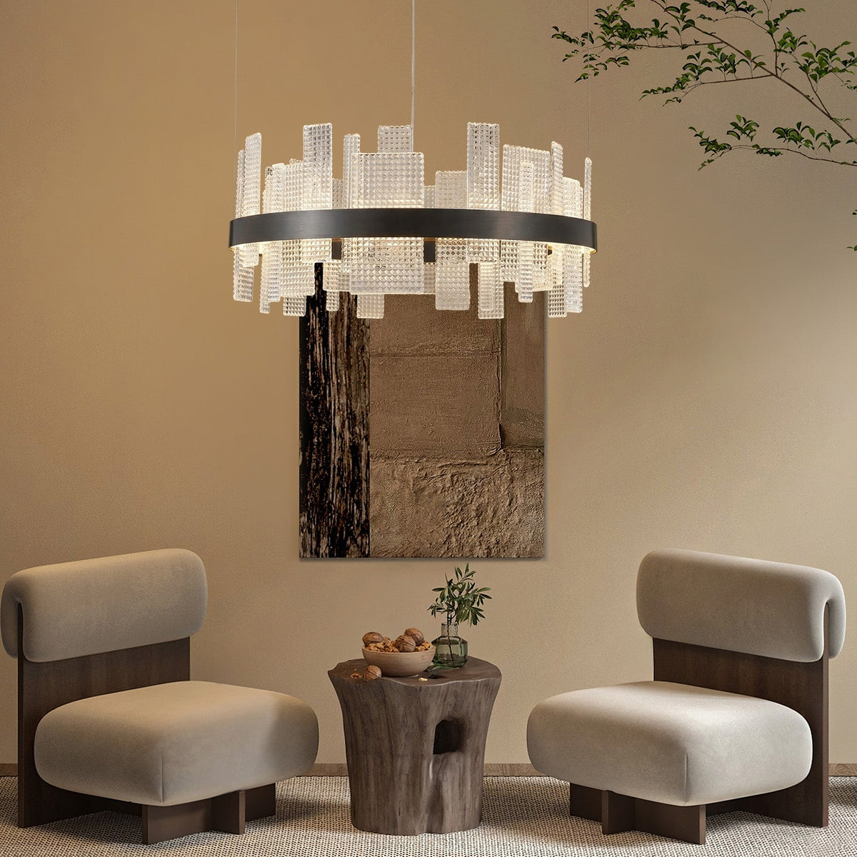 Lyra Round Glass Chandelier - view 8