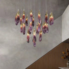 Eggplant - shaped Chandelier Purple Color - Blushlighting